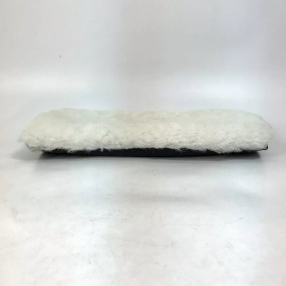 BALENCIAGA 347238 logo Bag Clutch bag Leather / Mouton Black/White - Picture 13 of 16